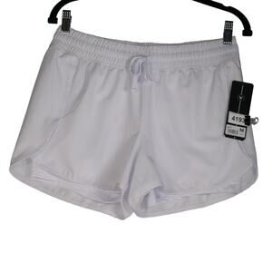 NEW Velocity Shorts Womens Medium White High Rise Lined Running Hike Golf $29